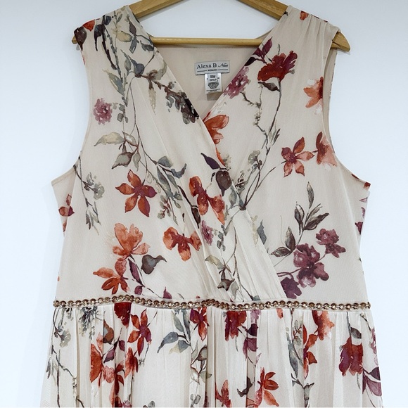 Alexa B Nites Floral Sleeveless Dress size 18W - Picture 3 of 9